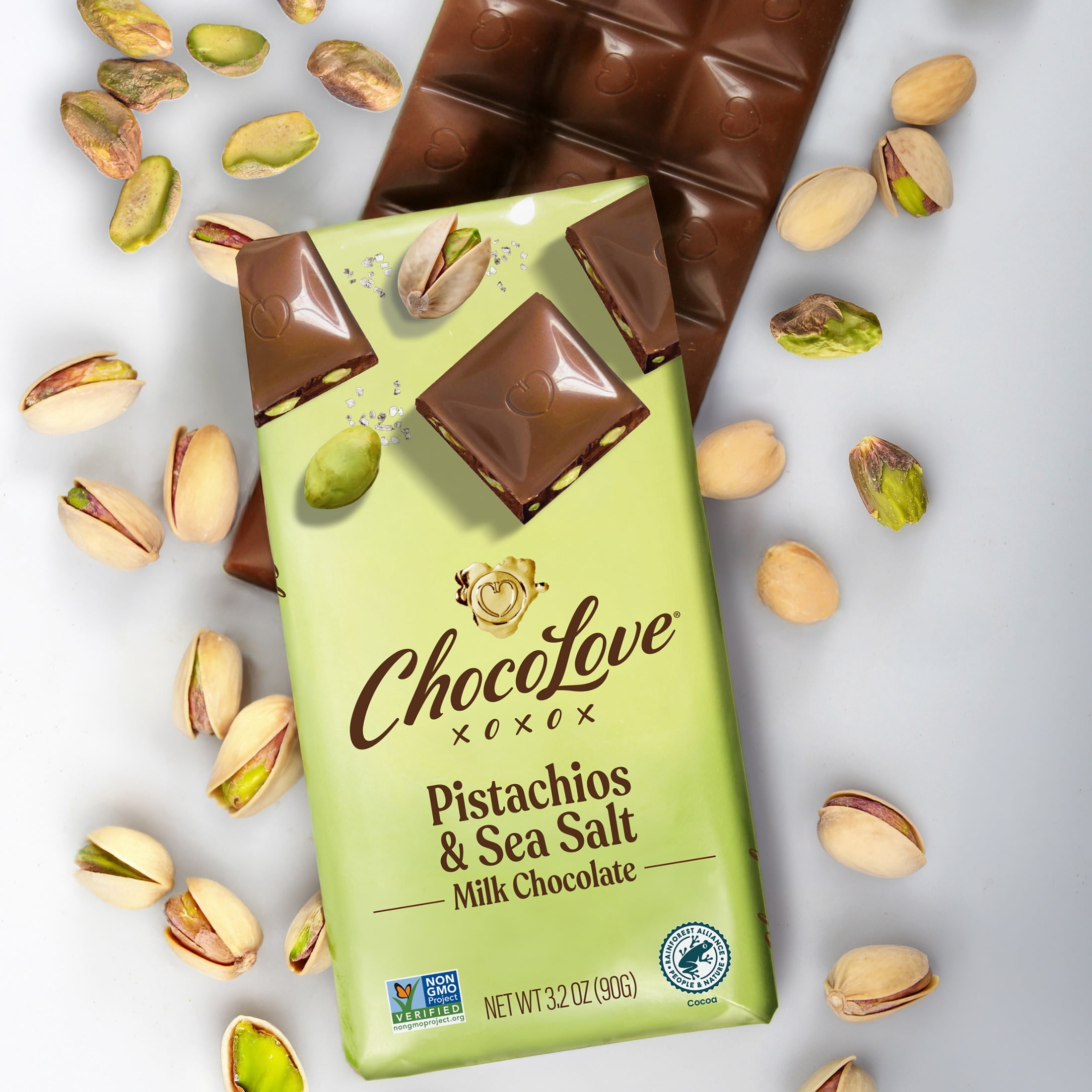 Chocolove Milk Chocolate Bar with Pistachios & Sea Salt 3.2oz