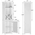 Tiptiper Tall Bathroom Linen Closet with Adjustable Shelves