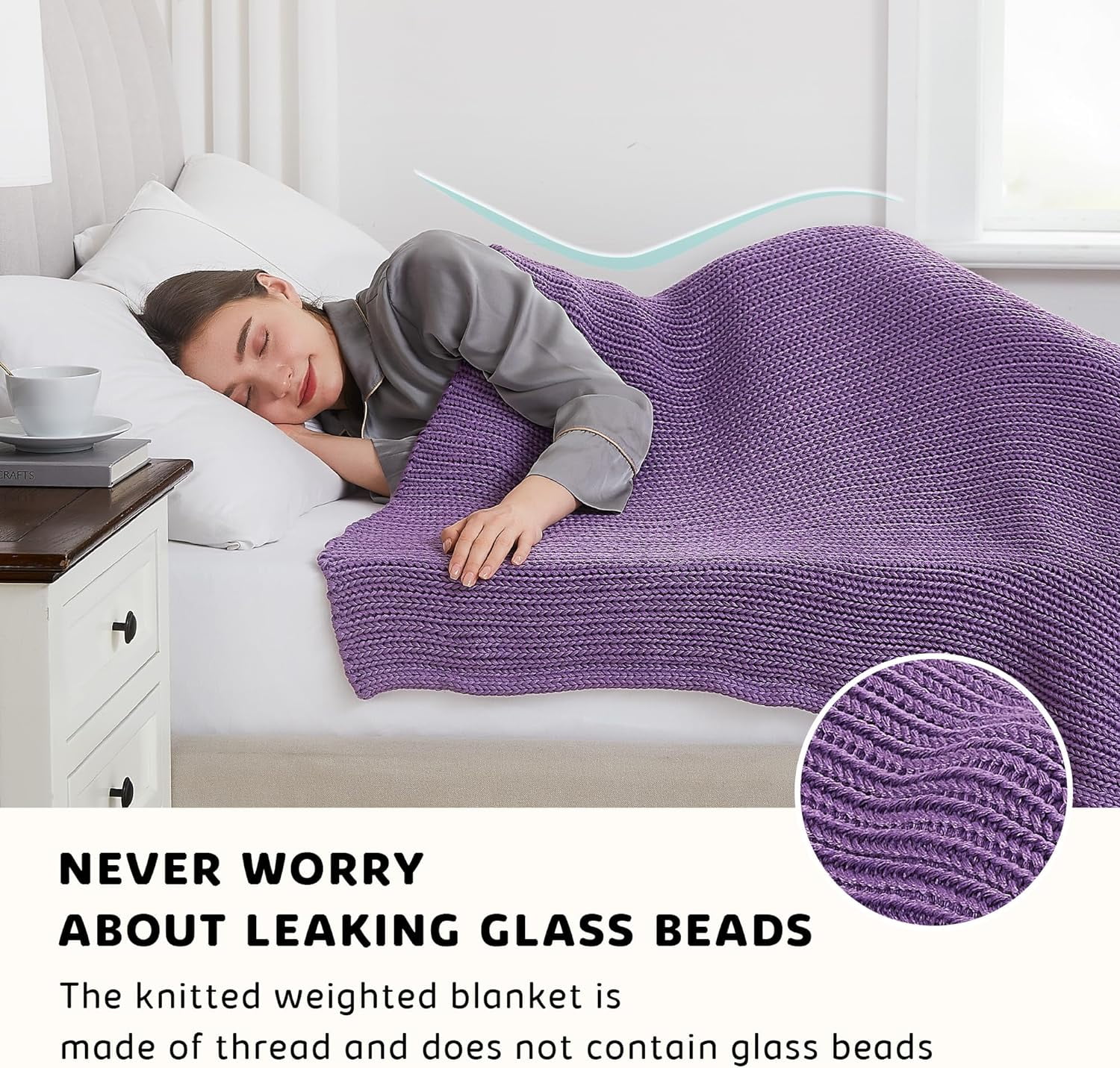 Knitted Weighted Blanket 48 x72 20lbs Cooling Chunky Knit Heavy Blanket for Adults Braided Crochet Throw Thick Cable Yarn Knit Decorative Blanket