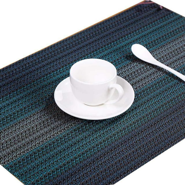PVC Heat Insulation Dining Table Mat Placemat Washed Disc Table Mat Bowl Coasters Waterproof Cloth Slip-resistant Pad