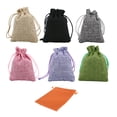 thumbnail image 3 of Linen Pouches Dustproof Drawstrings Sack Jewelry Dustproof Drawstrings Sack for Gift Packing Bags Lightweight Reusable Storage Bag Package Pouch Light Purple, 3 of 6