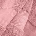 thumbnail image 3 of Superior Aria Turkish Cotton Solid Heavyweight Coral Pink Bath Towel Set of 2, 3 of 6