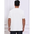 thumbnail image 3 of DARING DIVA Men's Henley Short Sleeve Button Down Jacquard Knitted T-Shirt L White, 3 of 7