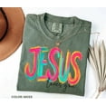 thumbnail image 3 of Christian Neon Sublimation Design – Jesus Loves You – Comfort Colors Style for T-Shirts, Tumblers, Sweatshirts, Crafts, 3 of 8