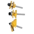 thumbnail image 1 of Rail Stile Router Bits, 3Pcs 1/4in Shank 2 Flute Roman Ogee Bit  For Wood For Door For Cabinet, 1 of 8