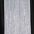 thumbnail image 3 of Efavormart 2 Pack Silver Sequin Photo Backdrop Curtains with Rod Pockets, Seamless Glitter Mesh Photo Background Drapery Panels - 8ftx2ft, 3 of 5