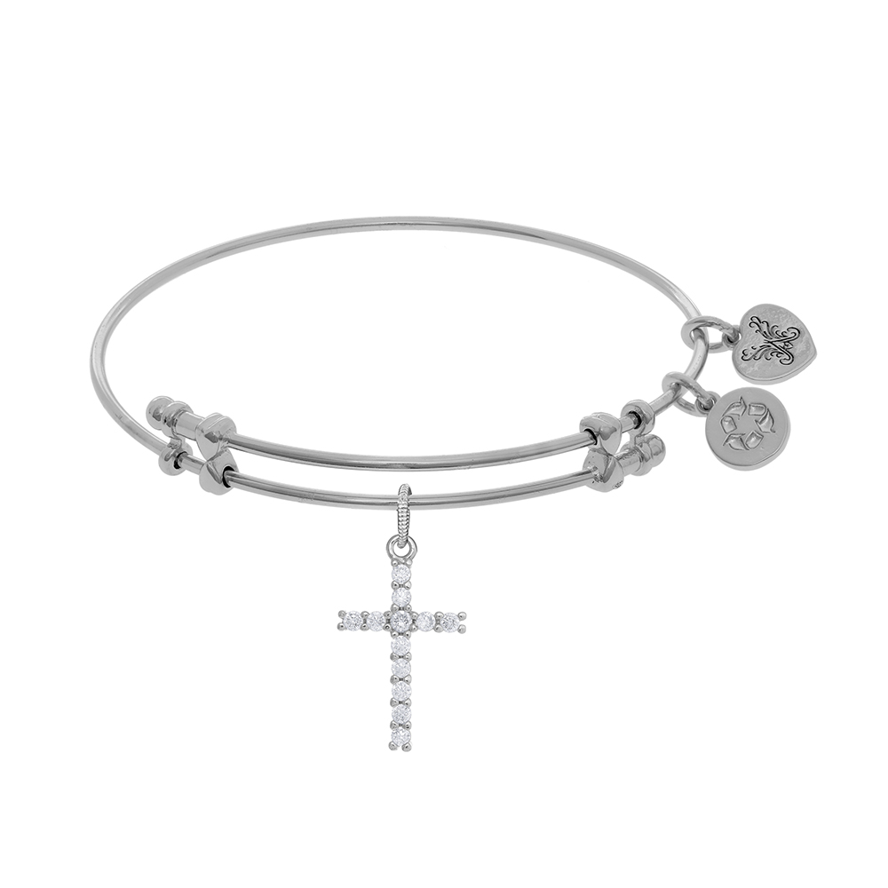 7.25 Jewelry Affairs Stipple Finish Brass Hairstylist Angelica Bangle Bracelet