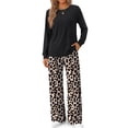 thumbnail image 3 of Fantaslook Long Sleeve Two Piece Sets for Women Wide Leg Pants Lounge Sets Fall Vacation Travel Outfits Fashion Boho Matching Sets, 3 of 9