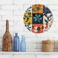thumbnail image 3 of Yayeee 10" Wall Clock Battery Operated Quartz Round Silent Non-Ticking Home Decor, Floral Patterns, 3 of 6