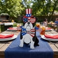 thumbnail image 4 of EWASWON 4th of July Wooden Dog Figurine, Patriotic Independence Day Desktop Decoration, Cute American Wood Statue for Home Office Shelf, Red White Blue Tabletop Ornament, 4 of 5