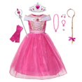 thumbnail image 1 of Disney Bella Durmiente niñas princesa Vestido niño Cosplay disfraz Aurora vestidos Vestido Halloween carnaval fiesta niños ropa 7-8T (etiqueta 140) Gao Jinjia LED, 1 of 2