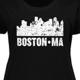 thumbnail image 4 of Inktastic Boston Massachusetts City Skyline with Grunge Women's Plus Size T-Shirt, 4 of 5