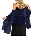 thumbnail image 2 of Women Sheer Chiffon Shawl Wrap Lightweight Scarf Elegant Evening Cover Up Soft Breathable Long Scarf for Dress Formal Party Wedding Beach Sunscreen Wrap Fashion Accessory Gift Idea, 2 of 8