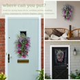thumbnail image 3 of Guirlande de Porte d'Entrée Printemps Violet Décoration Rustique Maison Ferme Couronne Colorée pour Porte d'Entrée, 3 of 3