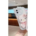 thumbnail image 1 of Nuevos diseños Hello Cute Kitty 3d Cat espejo de maquillaje móvil Tpu + pc funda de teléfono para Iphone 15 14 13 12 11 Pro Max con soporte, 1 of 4