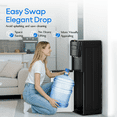 thumbnail image 3 of UrbanSync Bottom Loading Water Dispenser for 3 or 5 Gallons, 3 Temperatures (Cold/Hot/Warm) with Child Lock, Display Light, for Apartments, Schools, Companies, Black, 3 of 10