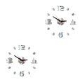 thumbnail image 3 of Ounissouiy Relojes de pared autoadhesivos 3D DIY Acrílico Espejo Pegatinas Hogar Dormitorio Sala de estar Decoración - Plata Type1 NO1, 3 of 6
