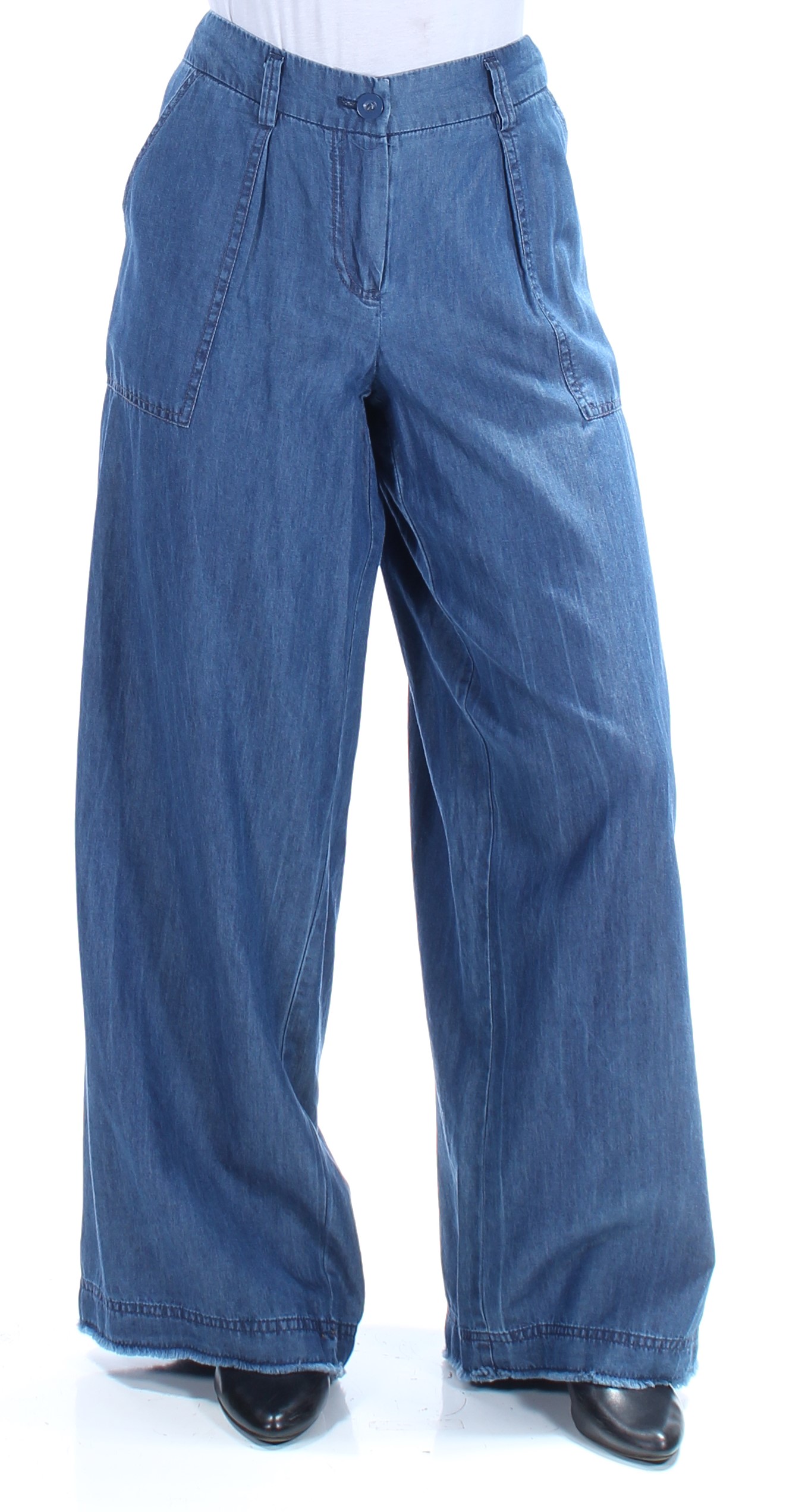 MAX STUDIO Womens Blue Wide Leg Jeans 