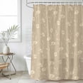 thumbnail image 6 of Beige Floral Shower Curtain Set - Standard 72" x 72" Washable Bathtub Curtain with 12 Hooks, Vintage Spring Botanical Flowers Waterproof Fabric Stall Shower Curtains for Bathroom/Bathtub Décor, 6 of 6