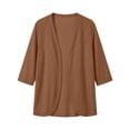 thumbnail image 5 of Posijego Womens Plus Size Cardigans 3/4 Sleeve Open Front Lightweight Causal Soft Cardigan Summer Loose Cover ups Jackets, 5 of 7