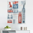 thumbnail image 1 of Phone Booth Tapestry, London United Kingdom Themed Landmarks and Flags, Fabric Wall Hanging Decor for Bedroom Living Room Dorm, 5 Sizes, Slate Blue Vermilion, by Ambesonne, 1 of 1