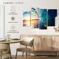 thumbnail image 4 of Elephant Stock Wave Curve Sunset Wall Art - Horizontal Multi Panel Canvas - Living Room Wall Decor - Beach Multi Panel - Blue And Turquoise Decor - 43" x 27", 4 of 4