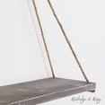 thumbnail image 2 of Rutledge & King Rope Hanging Wooden Wall Shelves - White Distressed, Single, 2 of 4
