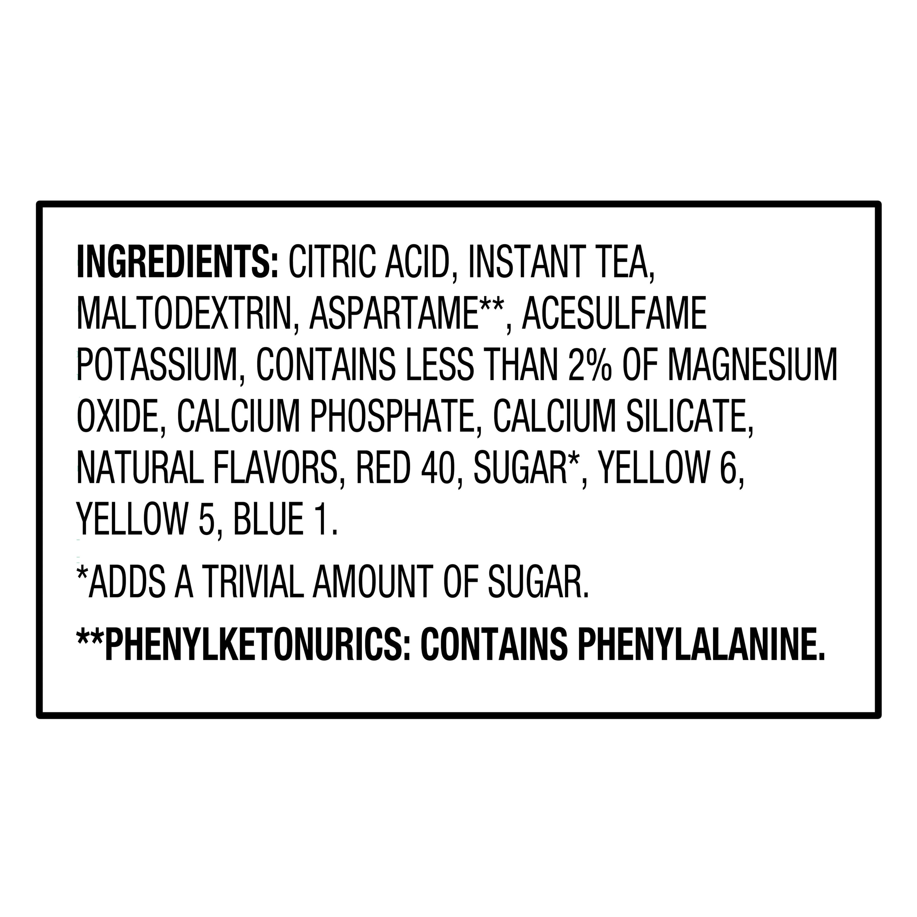 Great Value Iced Tea with Lemon Powdered Liquid Drink Mix, Sugar-Free, 0.23 oz, 6 Packets