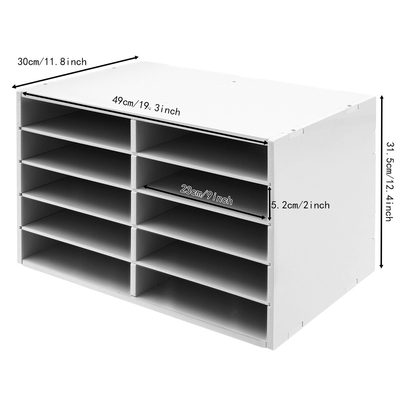 2 pcs Desktop Paper Storage Cabinets Office File Storage Cabinet File Storage Cabinet White