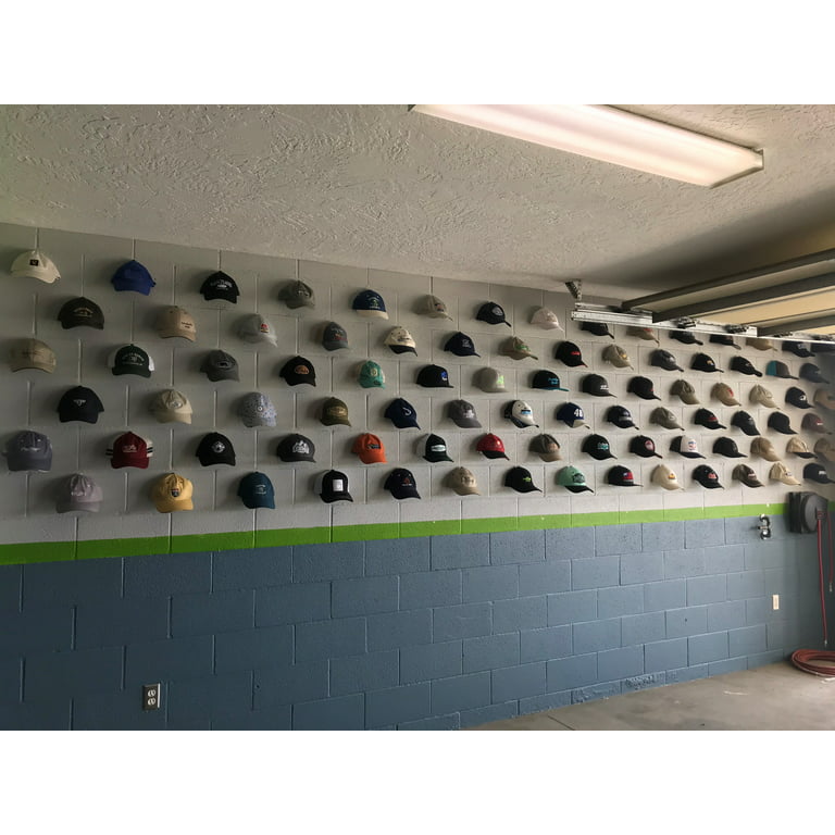 Cap Capers® Baseball Cap Display; Wall Mounted Hat Rack; Baseball Cap  Storage & Organization; (6 pk)…See more Cap Capers® Baseball Cap Display;  Wall