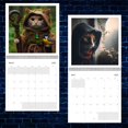 thumbnail image 7 of Huepoe 2025 Weird Medieval Quest Cats Wall Calendar - 12 Month Fantasy Cat Art Hanging Planner for Home, Office, D&D Lovers (8.5"x17"), 7 of 7