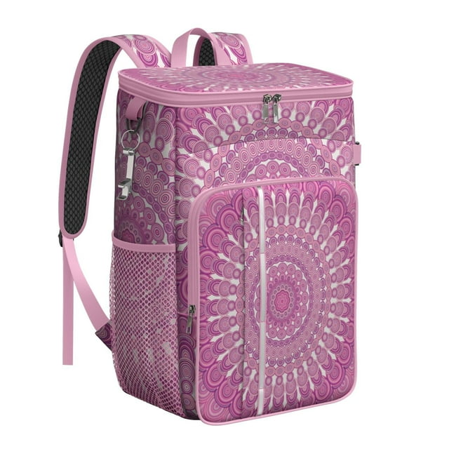 Colorful Dreamy Cooler Backpack - 20L Insulated Lunch Backpack with Floral Fantasy Pattern for Picnics, Travel & Outdoor Activities