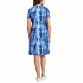 thumbnail image 2 of Ellen Tracy Womens V-Notch Relaxed Knit Dress with Pockets, 2 of 3