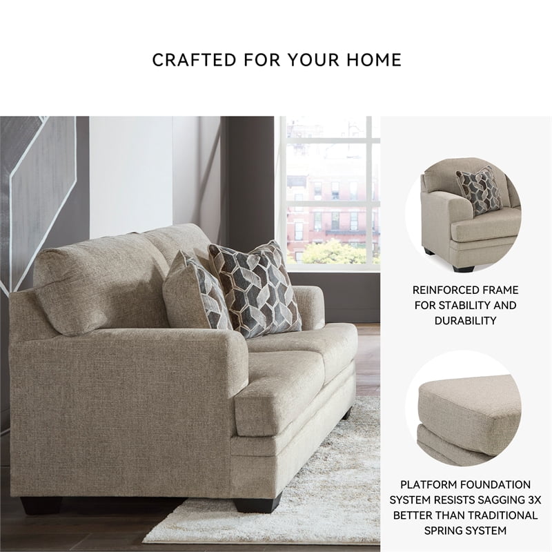 Signature Design by Ashley Stonemeade Brown Loveseat