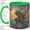 Green, variant on Fairy Mosaic Coffee Mug, Butterfly Garden Art, Whimsical Daily Tea Sips