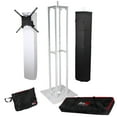 thumbnail image 2 of (2) ProX Flex Totem TV White Folding Steel Adjustable Stage Podium Totems with DJ Facade Table Station Package, 2 of 9