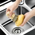 thumbnail image 5 of 2 Pack Bamboo Dish Brush, Nylon Fiber, Ergonomic Bamboo Dish Scrubber with Handle, Wooden Dish Brush Bamboo Scrub Brush for Kitchen, Dishes, Pots, Pans, Nonstick, Cast Iron & Sink, Bamboo Scrubber, 5 of 9