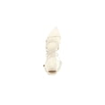 thumbnail image 3 of Schutz Leaf White Multistraps Ankle Lace Up Open Toe Block High Heel Sandals, 3 of 6