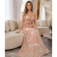 thumbnail image 6 of ChicMe Summer Dresses for Women Floral Printed Strapless Ruched Ruffle Hem Bodycon Party Vacation Dress Pink-M, 6 of 8
