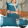 thumbnail image 2 of Clearance! Solid Color Faux Silk Pillowcase Silk No Zipper Envelope Pillow Pillow Cover, 2 of 7
