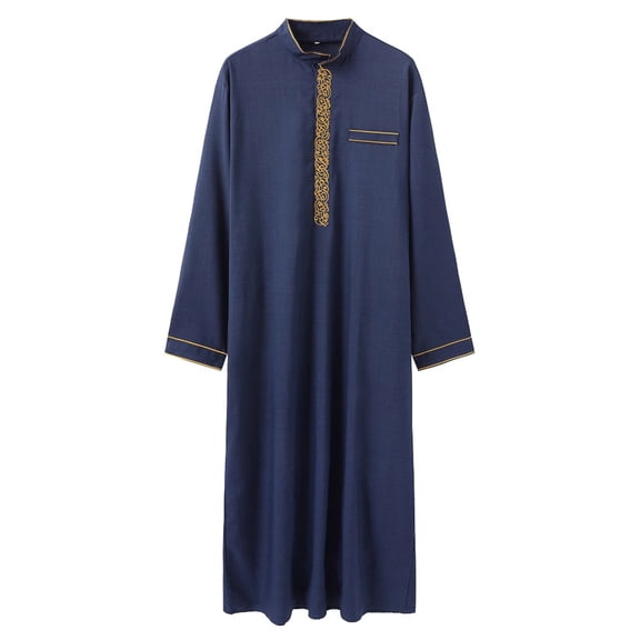 Islamics Clothing Men Robe Kaftan Muslims Moroccan Casual Long Dress Arabic Thobe Grown Middle East National Costume