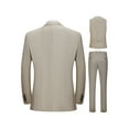 thumbnail image 3 of Beauty-Emily Men’s 3-Piece Suit Set – Vertical Striped Blazer, Vest & Pants, Classic Two-Button Design for Wedding, Business, Party, or Formal Events, 3 of 8