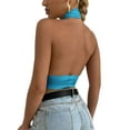 thumbnail image 3 of Baby Sweetie Women Summer Tank Tops, Cross Halter Neck Backless Close-Fitting Crop Tops for Street Party, 3 of 7