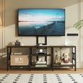 thumbnail image 4 of LUCKLIIFE 59“ TV Stand with Mount and Power Outlet & LED Light, for TVs up to 70", Rustic Brown, 4 of 8