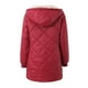 thumbnail image 5 of Chaqueta de invierno de algodón de longitud media con capucha y diseño geométrico impermeable y suave para mujer, 5 of 5