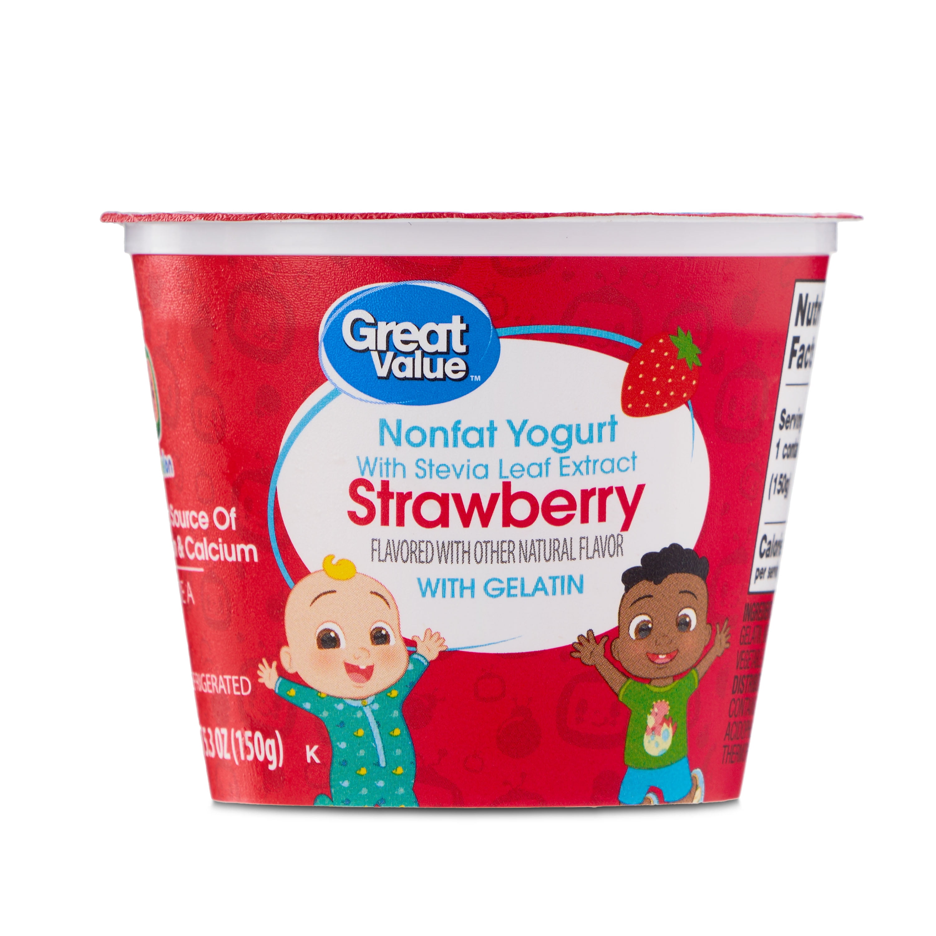 Great Value Strawberry Gelatin Yogurt, 5.3 oz