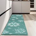 thumbnail image 4 of Turquoise Christmas Snowflake Pattern Kitchen Rug Mat,Kitchen Runner Rugs Non Skid Washable,Decorative Kitchen Floor Mats for Kitchen,Sink,Laundry,17"X47", 4 of 5
