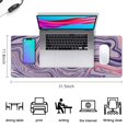 thumbnail image 5 of Pink and Purple Lines&nbsp;desk Mouse Padwaterproofno Slip&nbsp;Line Series for Office Home Work GamingmousepadsRubber Base Mousepad with Stitched Edges 31.5x11.8inches, 5 of 7