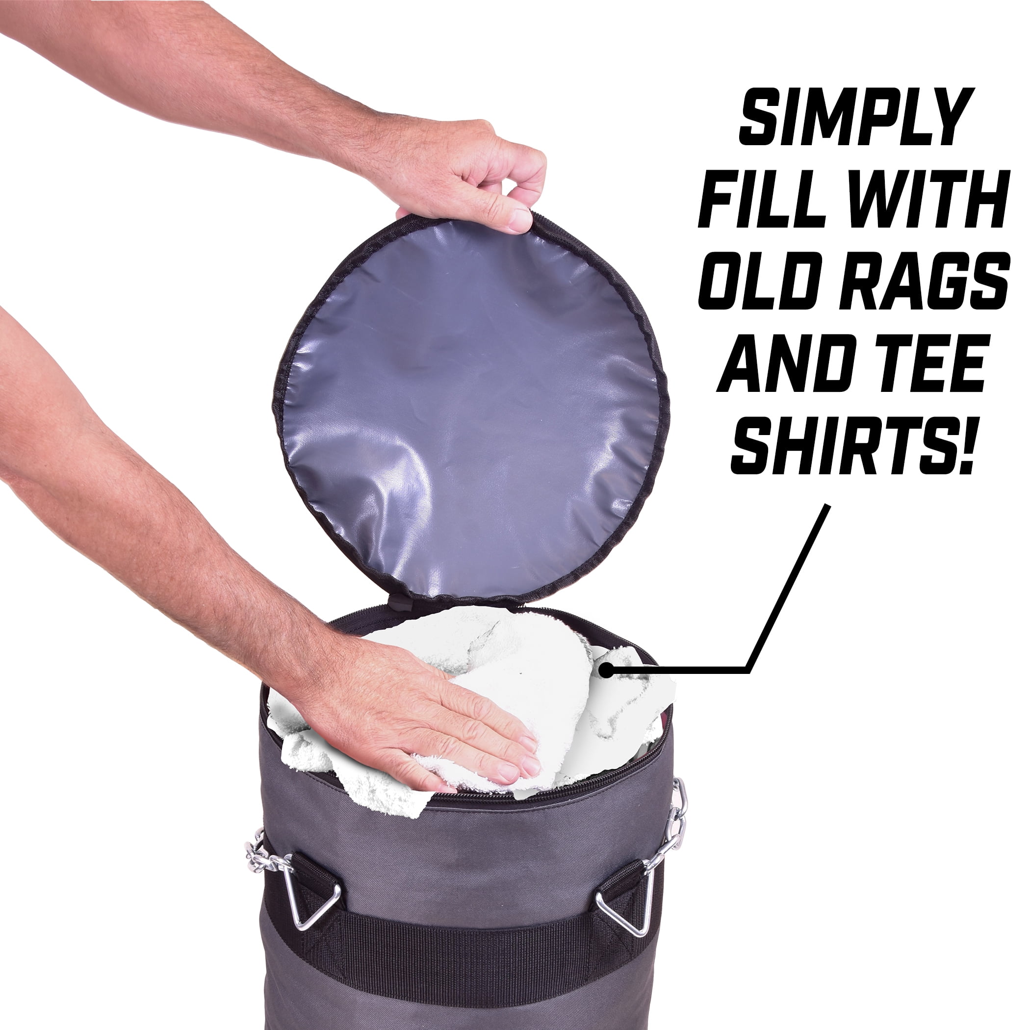 GoSports Fillable Punching Bag Training Aid – Great for Boxing, MMA, Muay Thai and More, Fill with Clothes and Rags