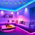 thumbnail image 3 of Led Strip Lights for Bedroom 50 Feet,Led Lights Belt Controlled by The App,Waterproof Music Synchronized Color Changing for in Bedroom, Kitchen, Living Room, Party and Christmas, 3 of 7